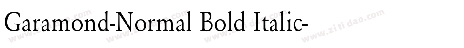 Garamond-Normal Bold Italic字体转换